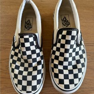 Vans Black and White Checkered Slip-On Sneakers